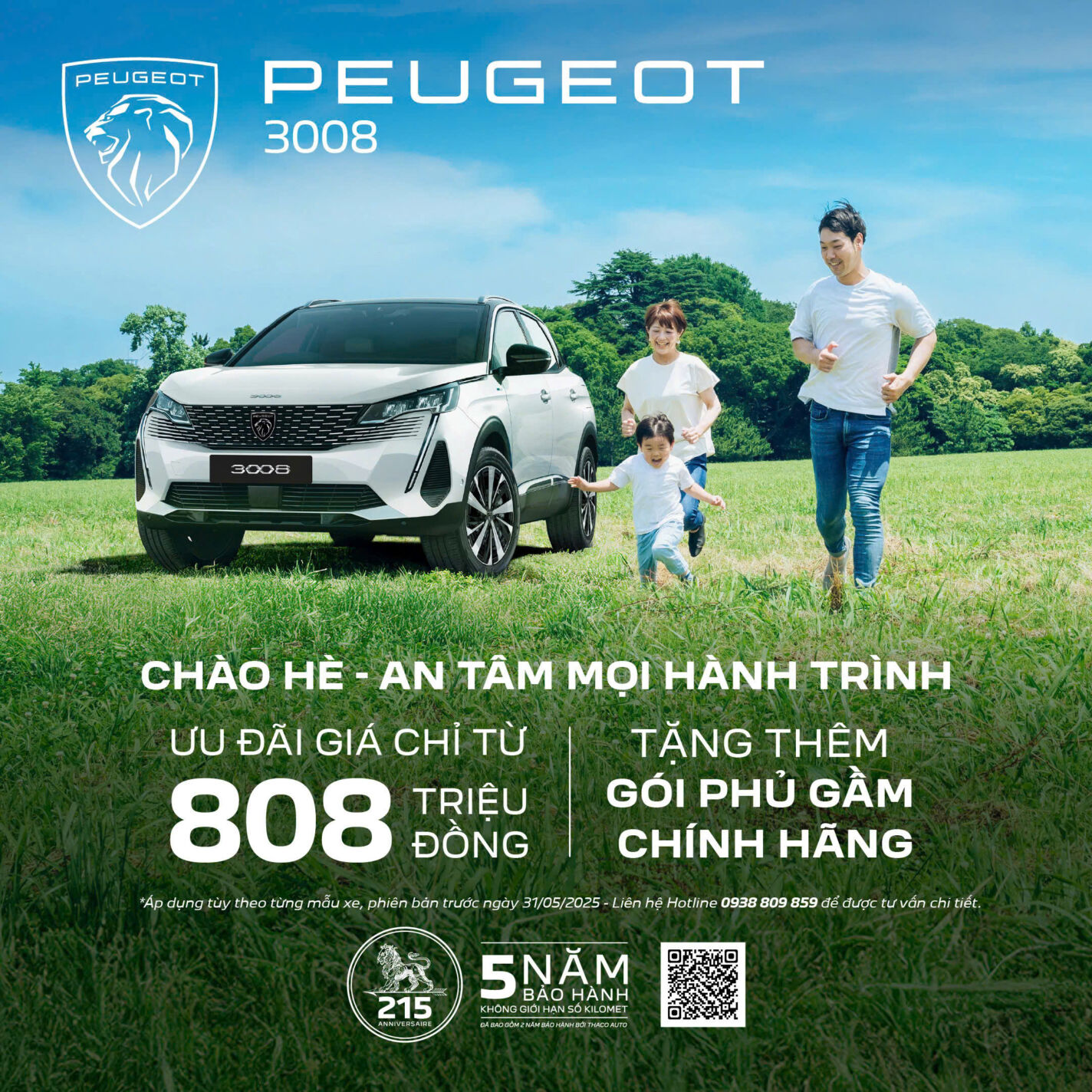 Read more about the article PEUGEOT 3008 ƯU ĐÃI GIÁ CHỈ TỪ 808 TRIỆU ĐỒNG + ƯU ĐÃI THÊM DỊCH VỤ PHỦ GẦM CHÍNH HÃNG