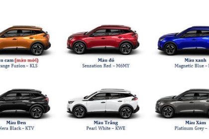 MÀU SẮC PEUGEOT 2008