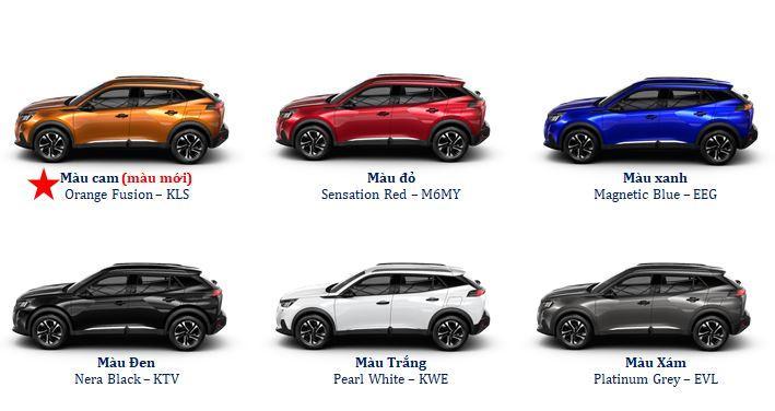 Read more about the article MÀU SẮC PEUGEOT 2008