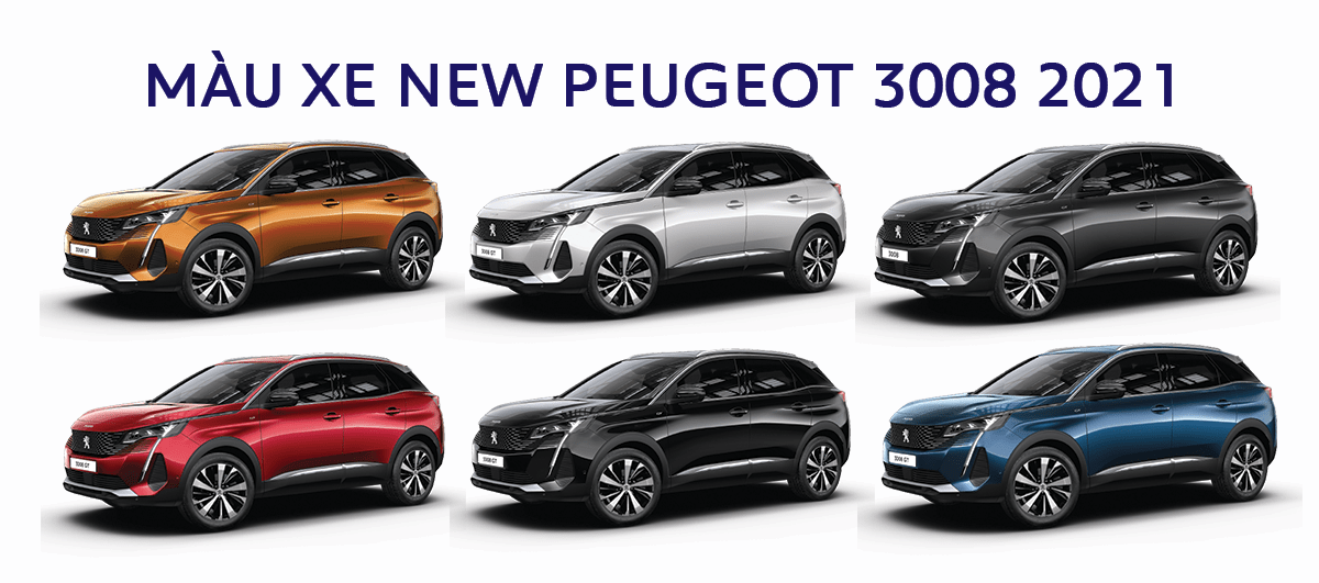 Màu xe New Peugeot 3008 Mới 2021