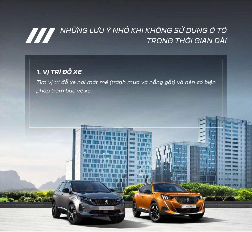 Tìm vị trí đỗ xe nơi mát mẻ (tránh mưa và nắng gắt) và nên có biện pháp trùm bảo vệ xe.