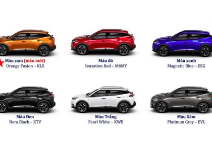 Màu Xe Peugeot 2008