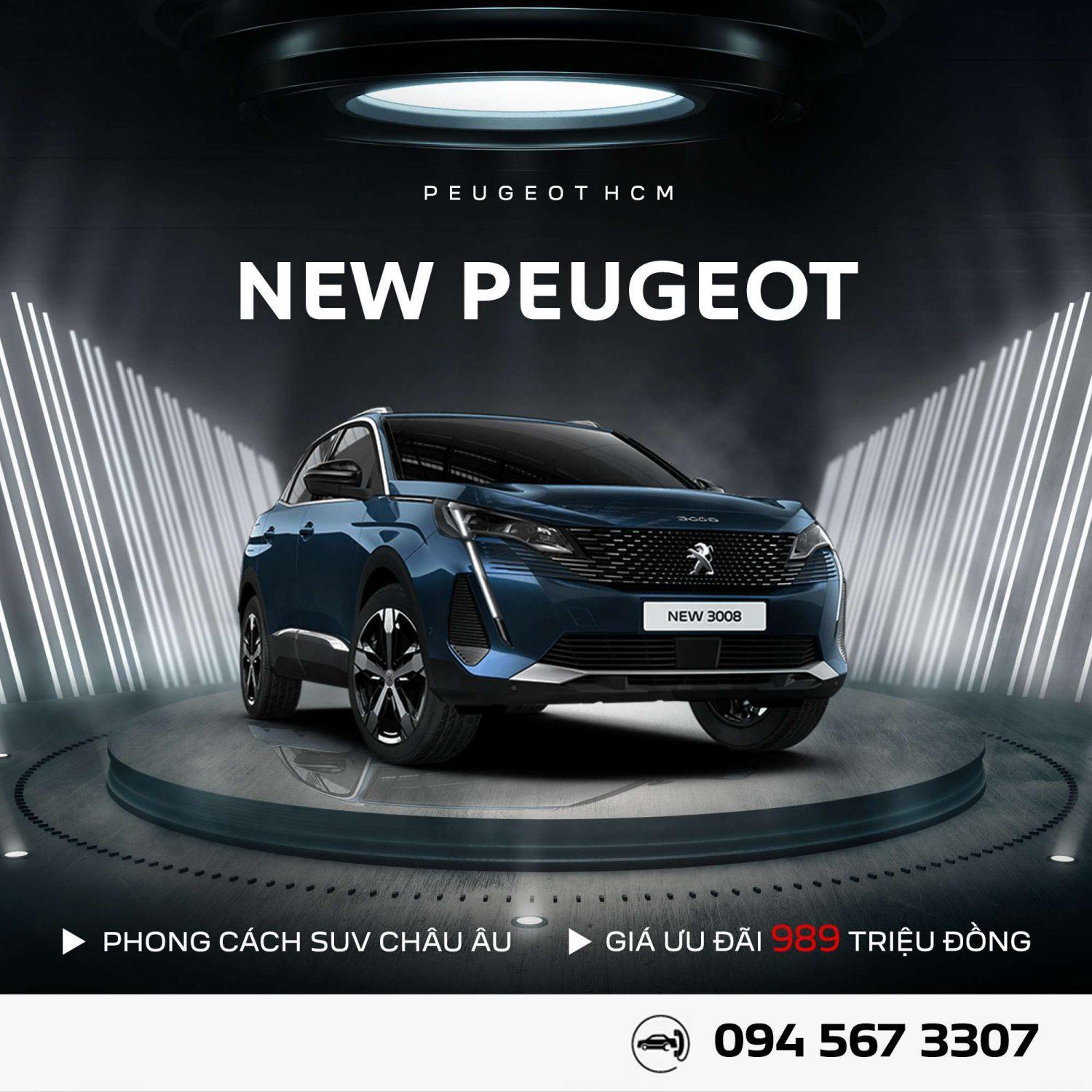 new peugeot 3008 xanh