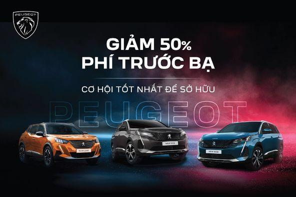Read more about the article PEUGEOT CHÍNH THỨC GIẢM 50% PHÍ TRƯỚC BẠ