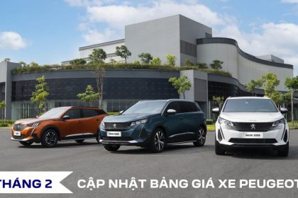 Cập nhật bảng giá xe Peugeot mới nhất – điều chỉnh 19.02.2022
