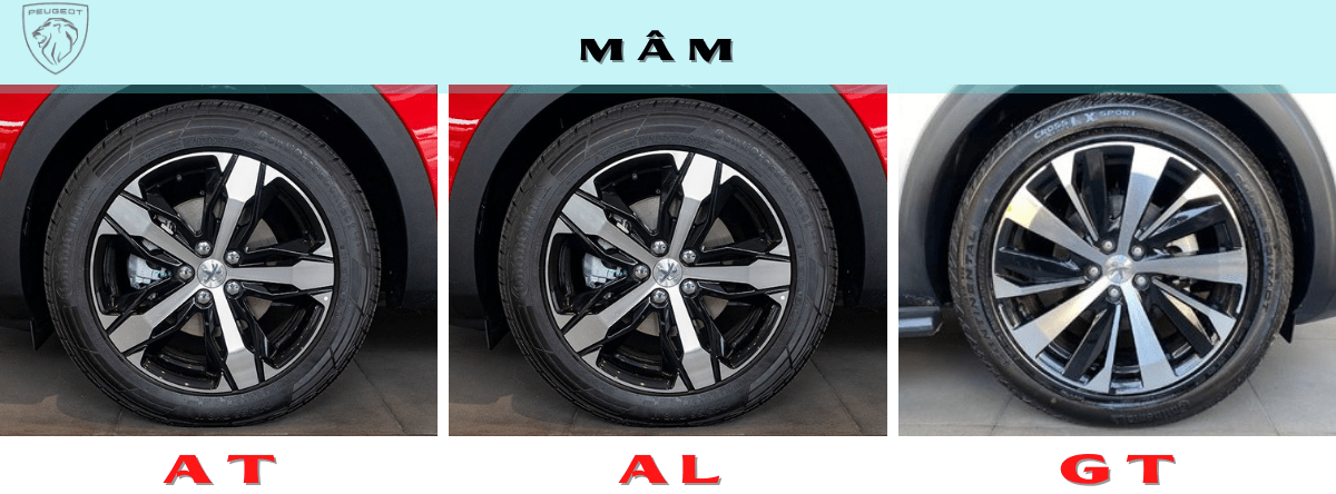So sánh mâm xe new 3008