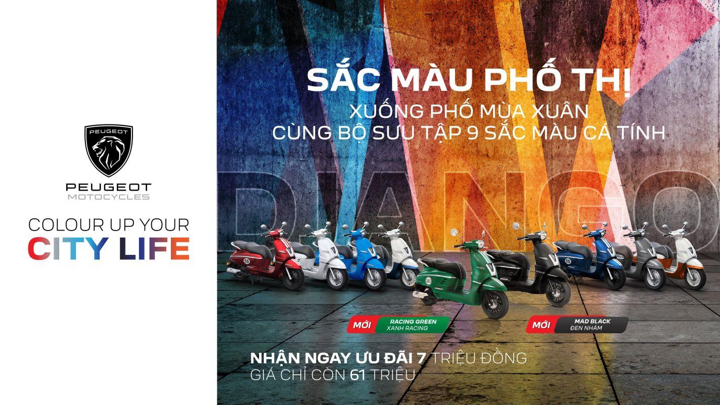 Peugeot Django 9 màu đa dạng lựa chọn