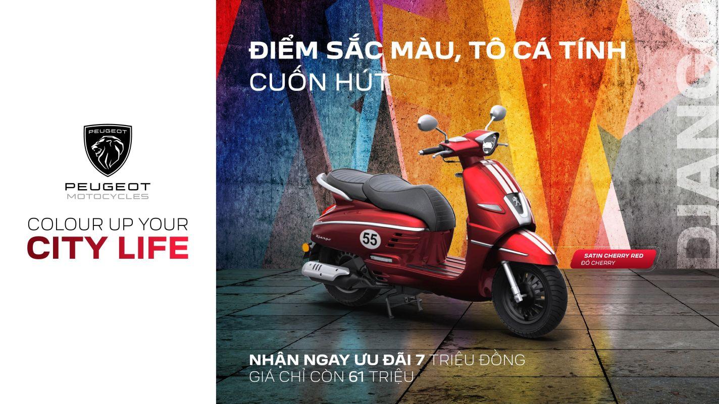 Xe máy Peugeot Django màu Đỏ