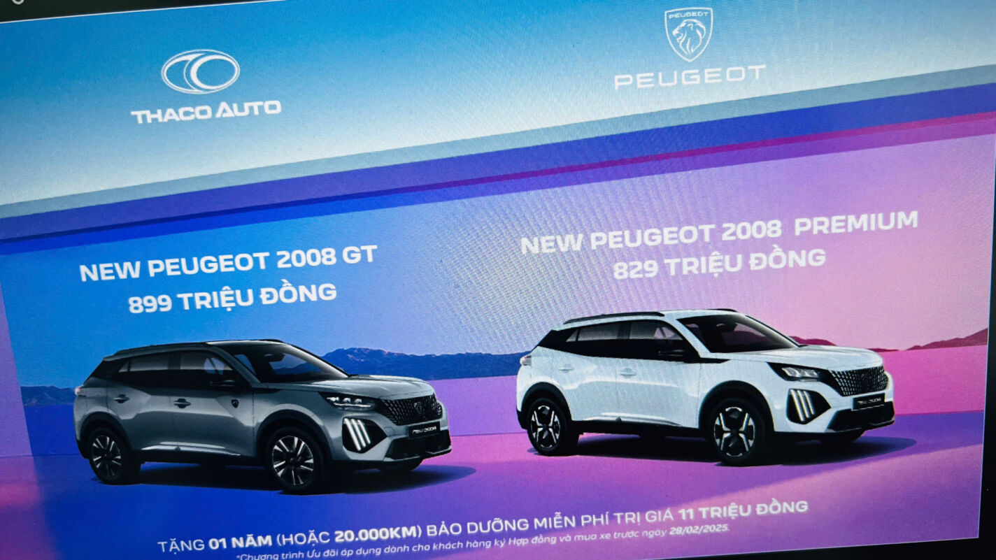 Bảng giá xe Peugeot 2008