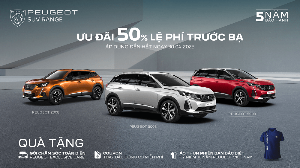 Giá xe Peugeot tháng 4