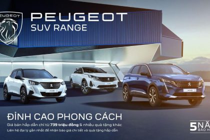 Bảng giá xe PEUGEOT niêm yết & lăn bánh tháng 8/2023