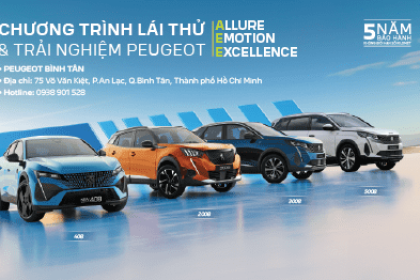 ROADSHOW KẾT HỢP LÁI THỬ & TRẢI NGHIỆM CÁC DÒNG XE PEUGEOT | THÁNG 5