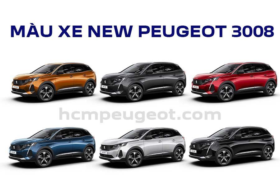 Màu Xe Peugeot 3008 Mới 2021