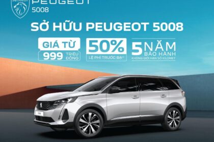 XE PEUGEOT 5008 VỚI ƯU ĐÃI KÉP – GIÁ TỪ 999 TRIỆU ĐỒNG